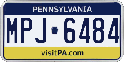 PA license plate MPJ6484