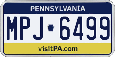 PA license plate MPJ6499