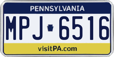 PA license plate MPJ6516