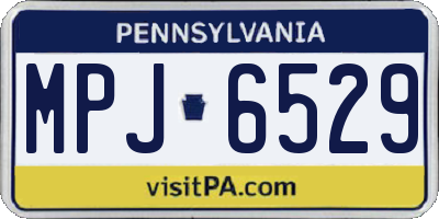 PA license plate MPJ6529
