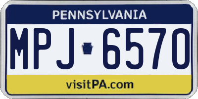 PA license plate MPJ6570
