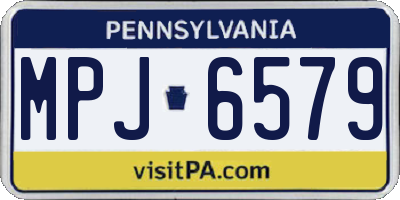 PA license plate MPJ6579