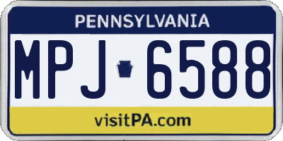 PA license plate MPJ6588