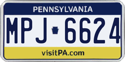 PA license plate MPJ6624