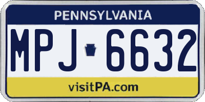PA license plate MPJ6632