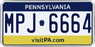PA license plate MPJ6664