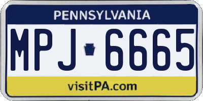 PA license plate MPJ6665
