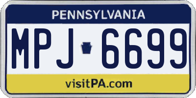 PA license plate MPJ6699