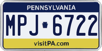 PA license plate MPJ6722