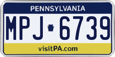 PA license plate MPJ6739