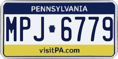 PA license plate MPJ6779