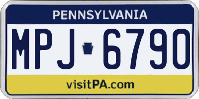 PA license plate MPJ6790
