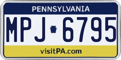 PA license plate MPJ6795