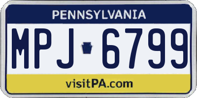 PA license plate MPJ6799