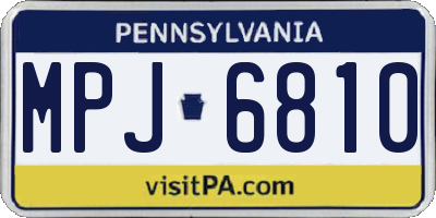 PA license plate MPJ6810