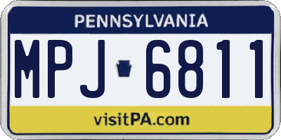 PA license plate MPJ6811