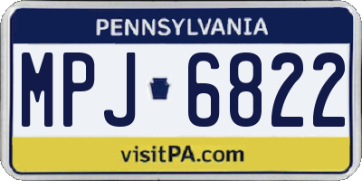 PA license plate MPJ6822