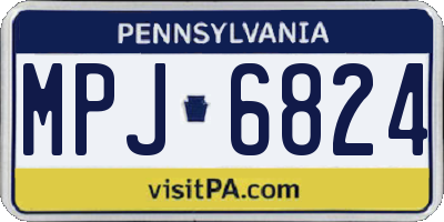 PA license plate MPJ6824