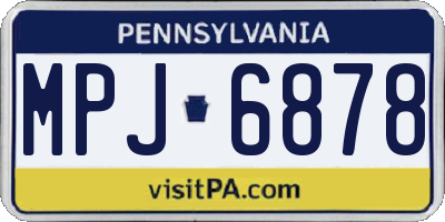 PA license plate MPJ6878