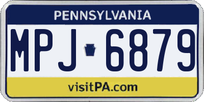 PA license plate MPJ6879