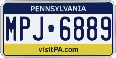 PA license plate MPJ6889