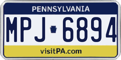 PA license plate MPJ6894
