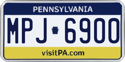 PA license plate MPJ6900