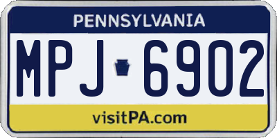 PA license plate MPJ6902