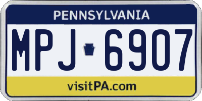 PA license plate MPJ6907