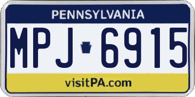 PA license plate MPJ6915