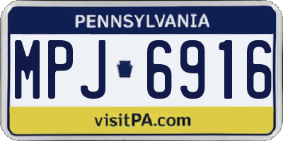 PA license plate MPJ6916