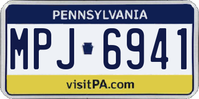 PA license plate MPJ6941