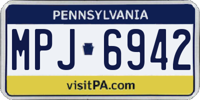 PA license plate MPJ6942
