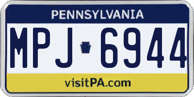 PA license plate MPJ6944