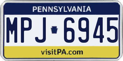 PA license plate MPJ6945