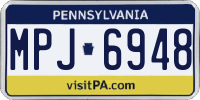 PA license plate MPJ6948