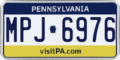 PA license plate MPJ6976