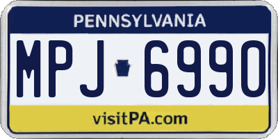 PA license plate MPJ6990