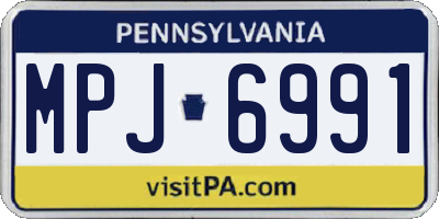 PA license plate MPJ6991