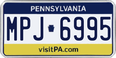 PA license plate MPJ6995