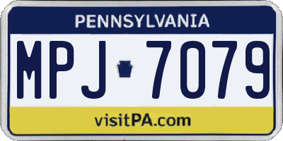PA license plate MPJ7079