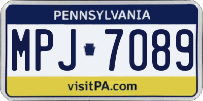PA license plate MPJ7089