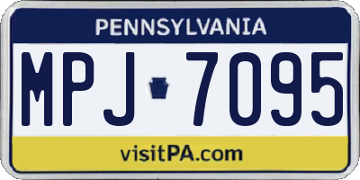 PA license plate MPJ7095