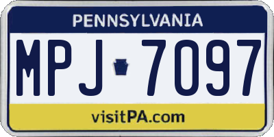 PA license plate MPJ7097