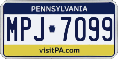 PA license plate MPJ7099