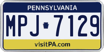 PA license plate MPJ7129
