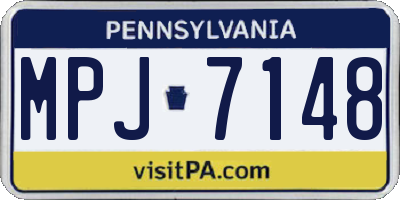 PA license plate MPJ7148