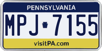 PA license plate MPJ7155