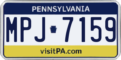 PA license plate MPJ7159