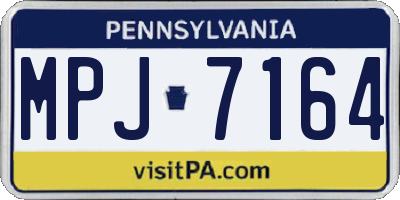 PA license plate MPJ7164